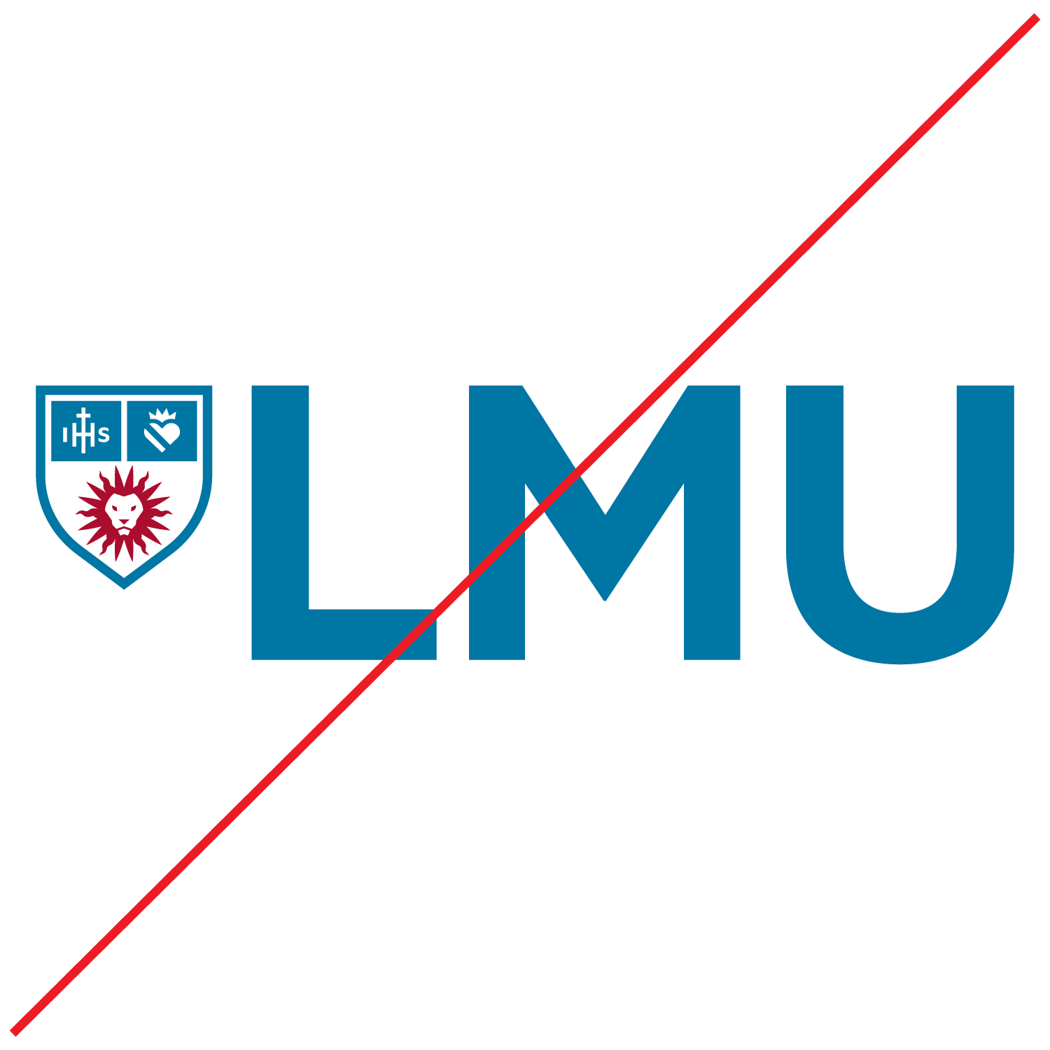 Size Relationship Incorrect LMU Logo Example